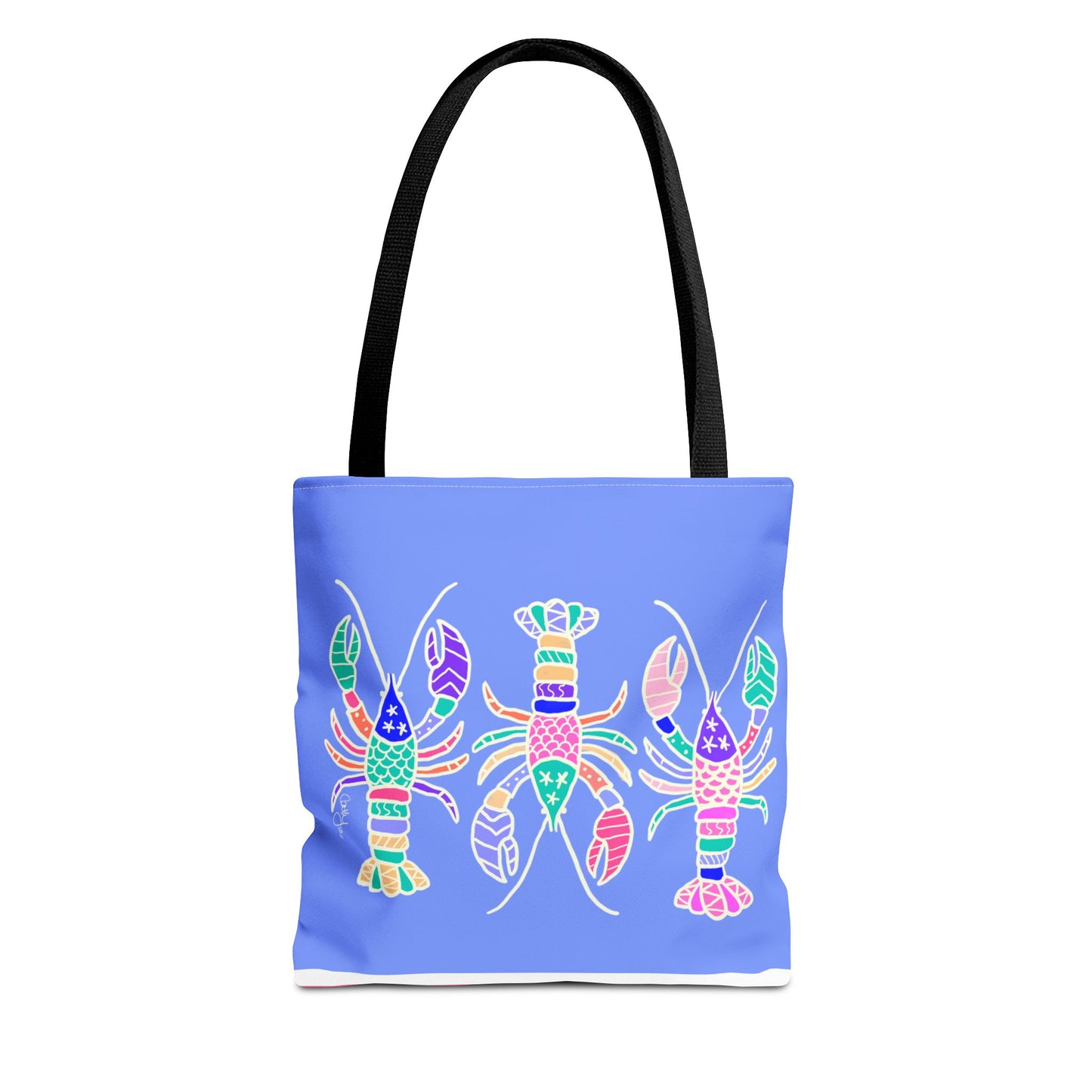 Hand-Drawn Lobster Tote Bag — Beachy Seafood Shellfish Market Tote