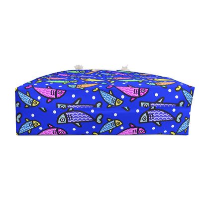 My Sand Bag Happy Fish 2 Beach Bag Weekender Bag For Travel