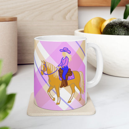Trail Rider Western Horse Ceramic Coffee Mug | Cowgirl Art | 11oz & 15oz