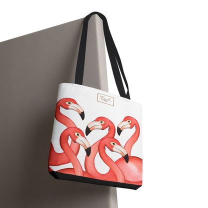 My Sand Bag Flamingos Tote Reusable Shopping Tote Durable Polyester Beach Bag