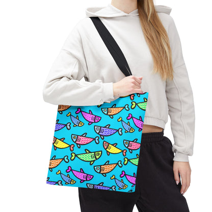My Sand Bag Happy Fish Tote Reusable Beach Shopping Tote