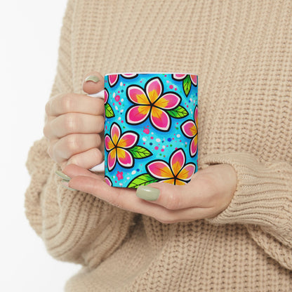 My Sand Bag™ | Watercolor Plumeria Coffee Mug