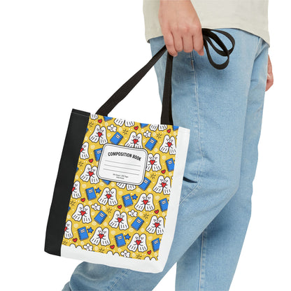 Kawaii Ghost Teacher Tote Bag | School Supplies Book Bag | 3 Sizes