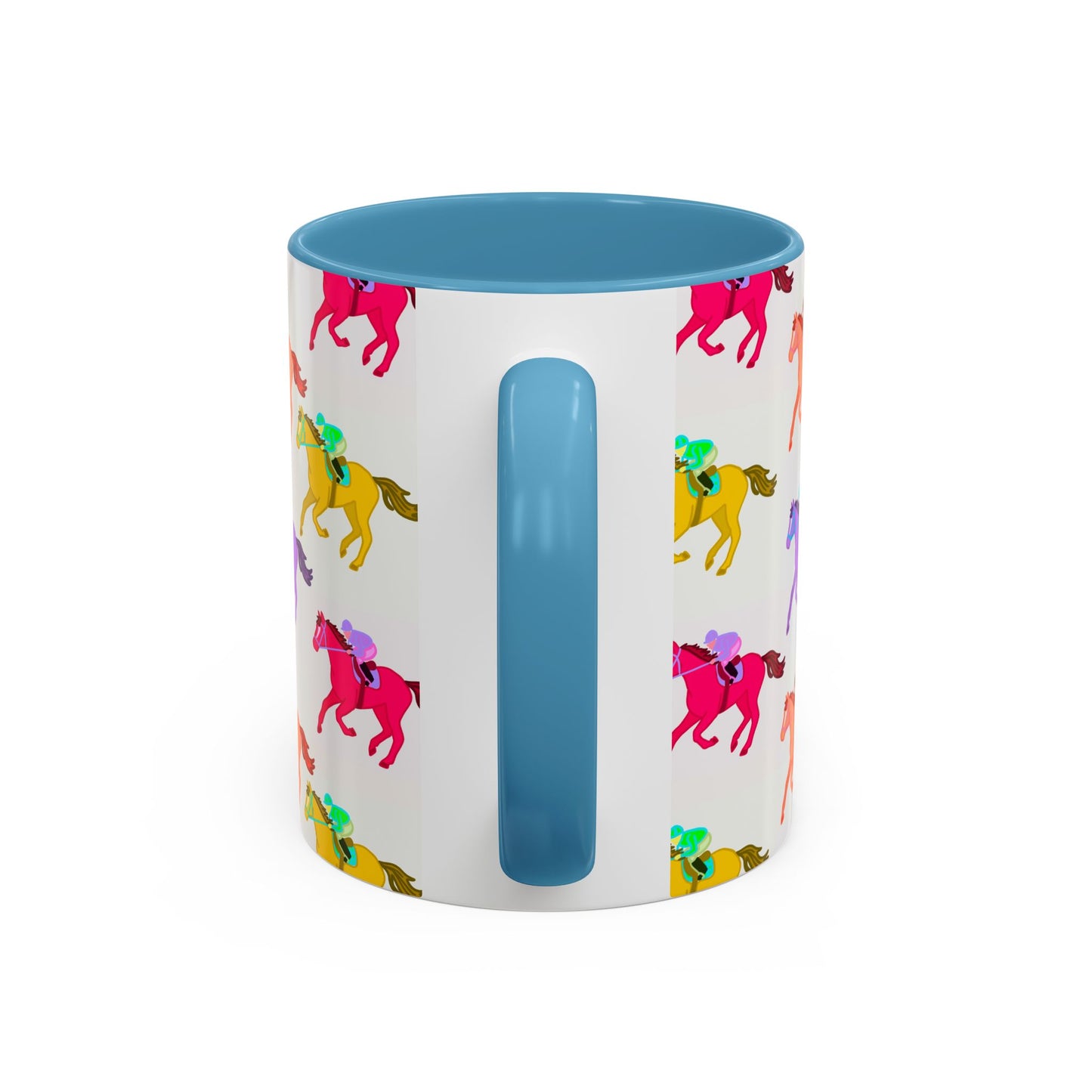 Kentucky Derby Racehorse Accent Coffee Mug | Race Day Gift | 11oz & 15oz