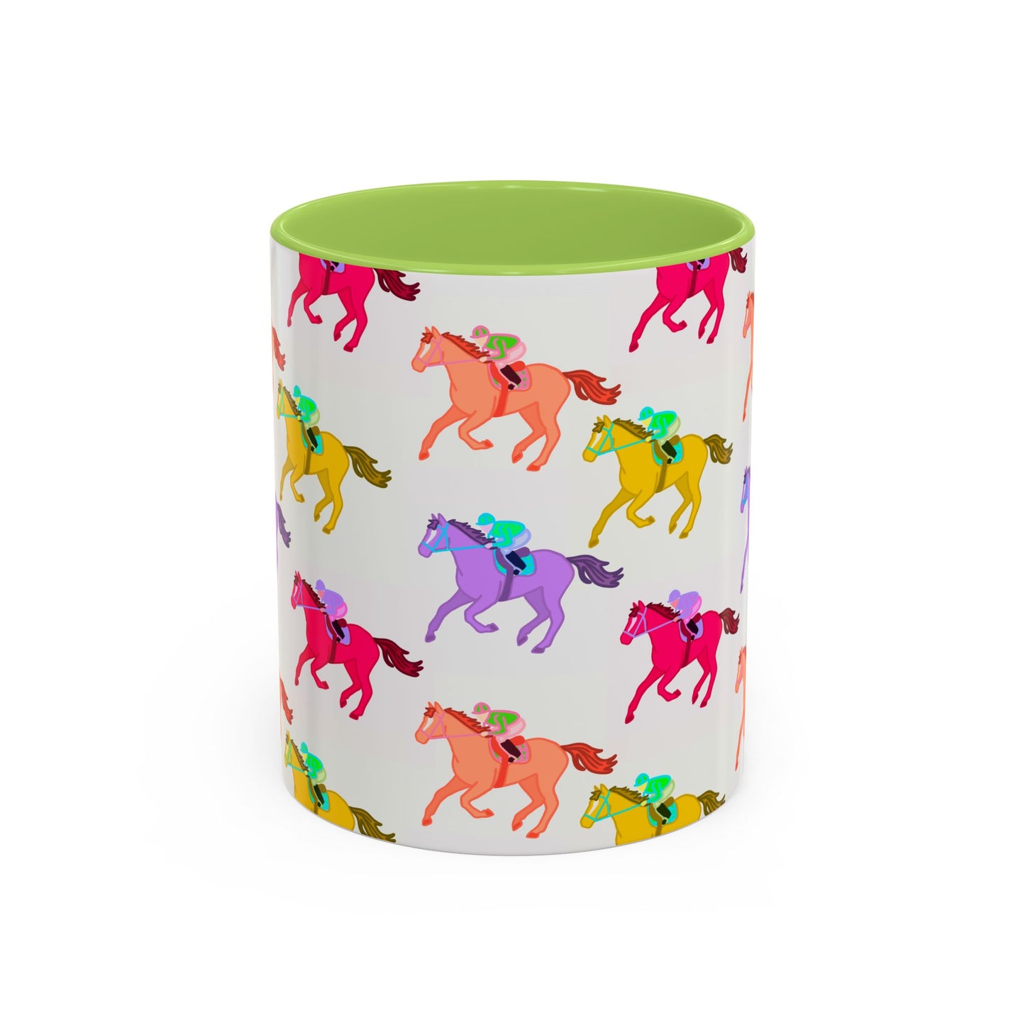 Kentucky Derby Racehorse Accent Coffee Mug | Race Day Gift | 11oz & 15oz