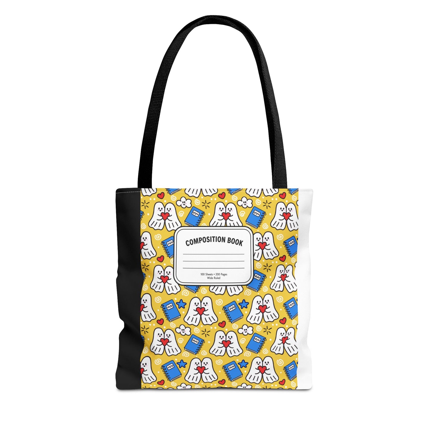 Kawaii Ghost Teacher Tote Bag | School Supplies Book Bag | 3 Sizes