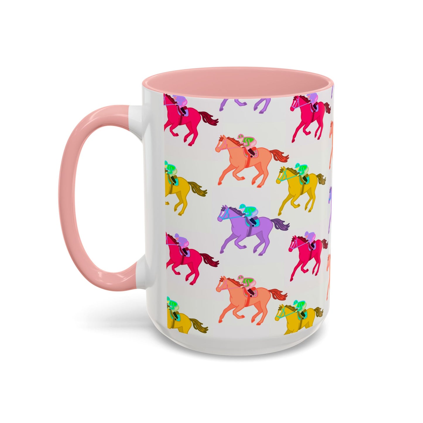 Kentucky Derby Racehorse Accent Coffee Mug | Race Day Gift | 11oz & 15oz