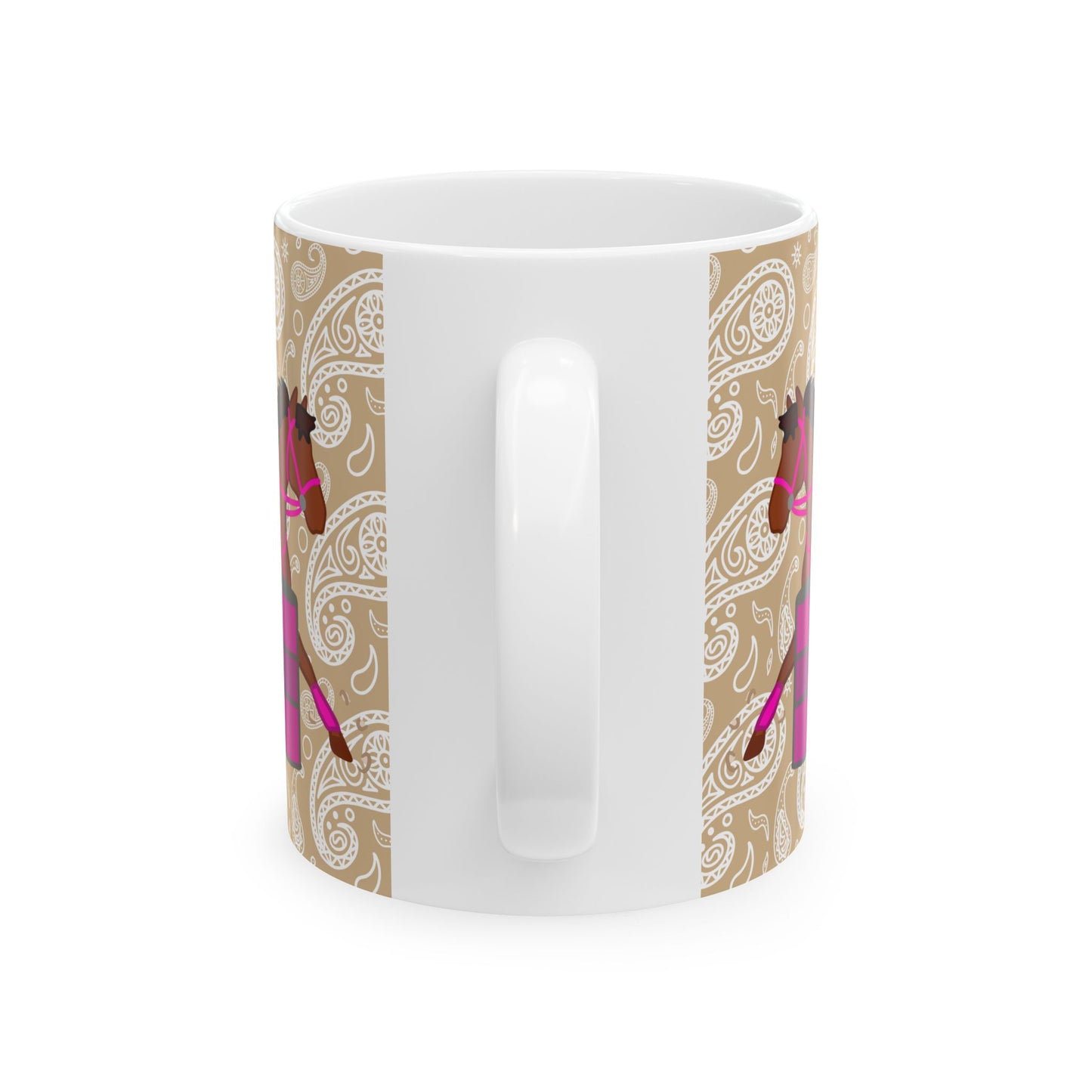 Barrel Racer Cowgirl Ceramic Coffee Mug | Rodeo Art | 11oz & 15oz