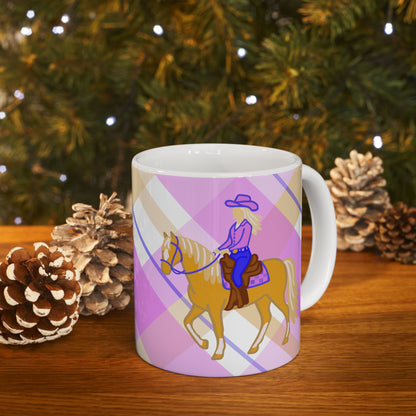 Trail Rider Western Horse Ceramic Coffee Mug | Cowgirl Art | 11oz & 15oz