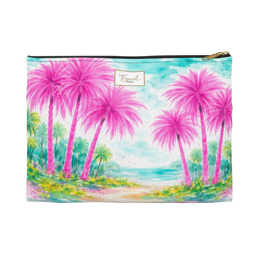 My Sand Bag™ | Pink Palm Trees Essentials Pouch