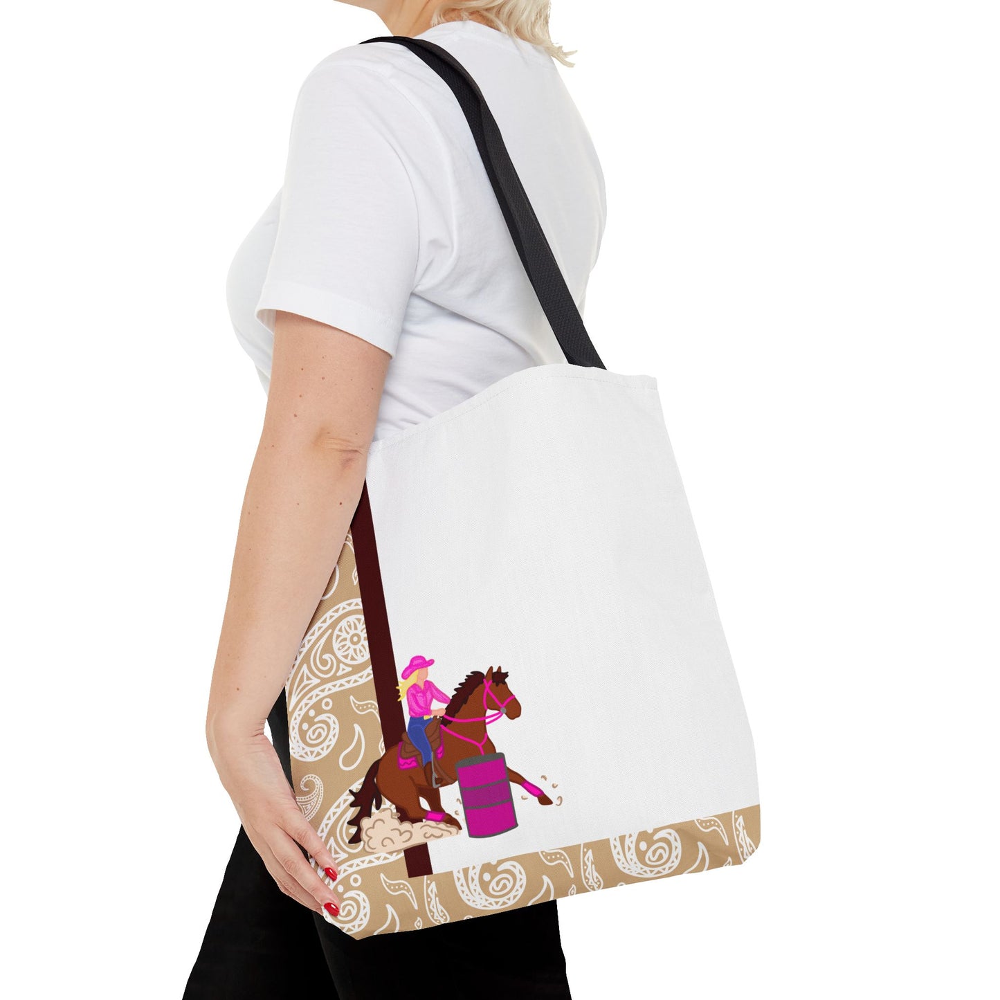 Barrel Racing Tote Bag | Cowgirl Western Patterned Tote | 3 Sizes
