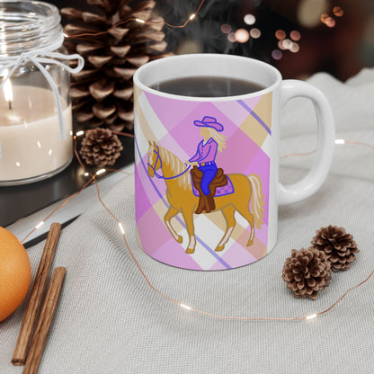 Trail Rider Western Horse Ceramic Coffee Mug | Cowgirl Art | 11oz & 15oz