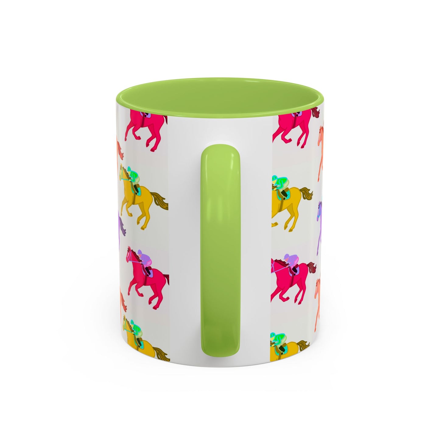 Kentucky Derby Racehorse Accent Coffee Mug | Race Day Gift | 11oz & 15oz