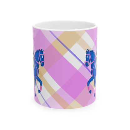 Dressage Horse Ceramic Coffee Mug | Equestrian Art | 11oz & 15oz