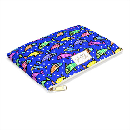 My Sand Bag Essentials Pouch By Happy Fish 2 Zippered Canvas Pouch