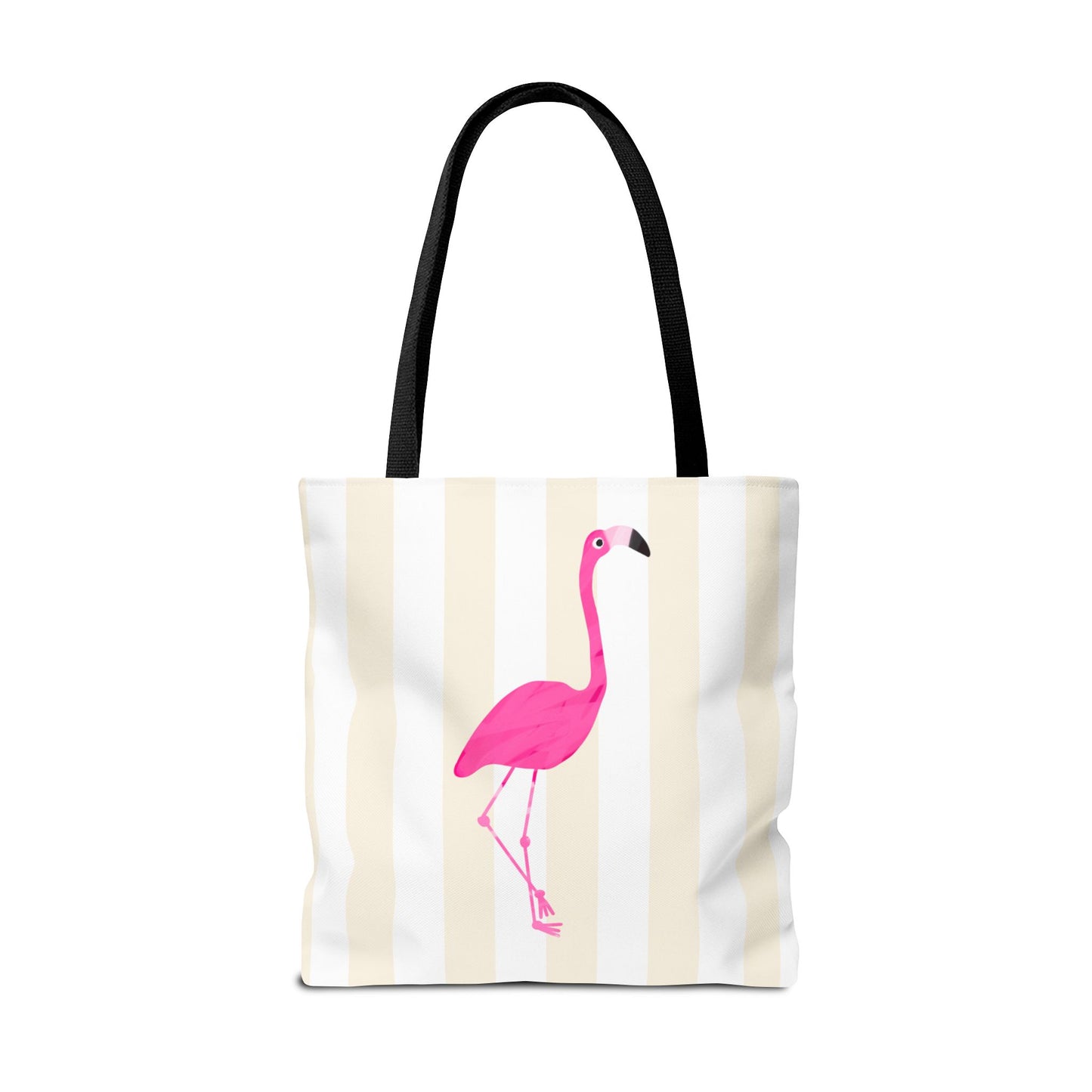 Pink Flamingo Illustration Tote Shopping Reusable Bag | All-Over Print