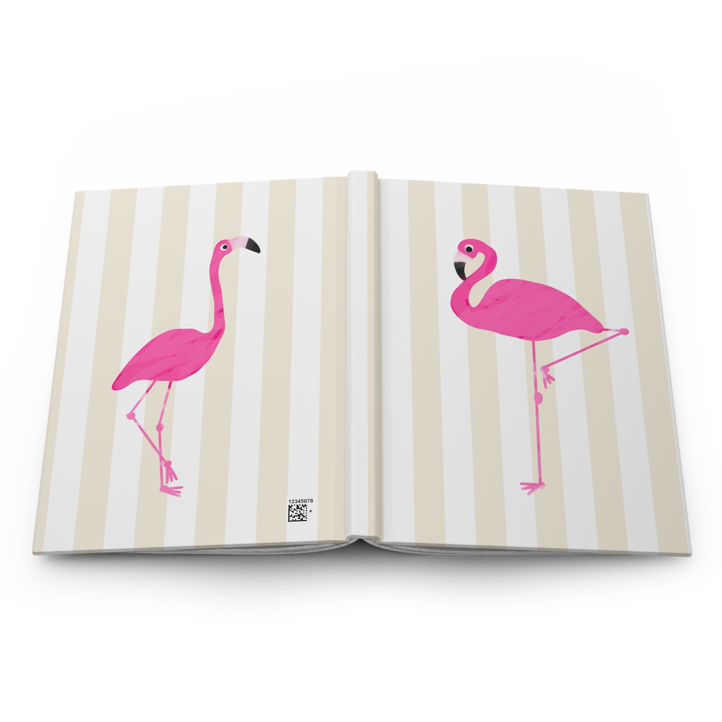 Flamingo Illustration Hardcover Journal With Matte Finish