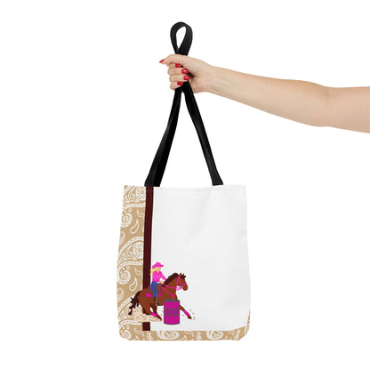 Barrel Racing Tote Bag | Cowgirl Western Patterned Tote | 3 Sizes