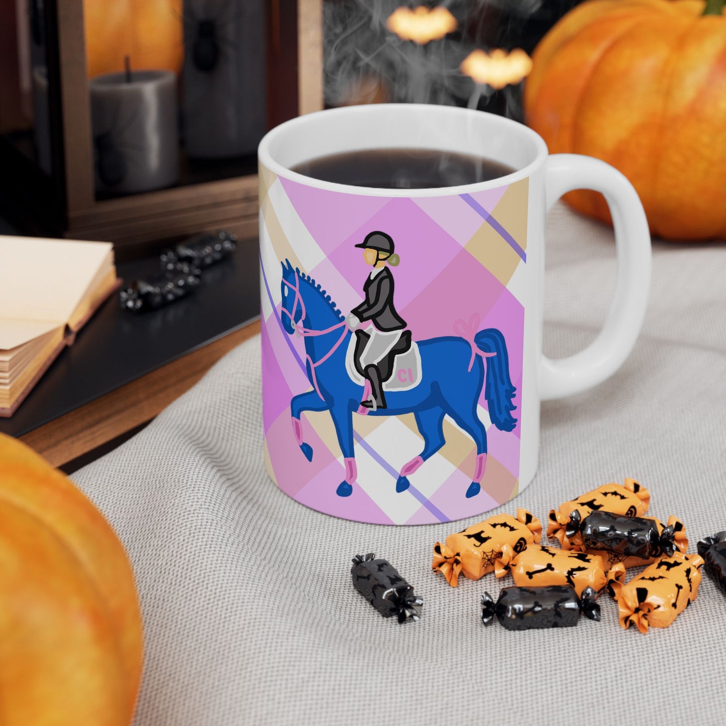 Dressage Horse Ceramic Coffee Mug | Equestrian Art | 11oz & 15oz