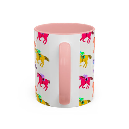 Kentucky Derby Racehorse Accent Coffee Mug | Race Day Gift | 11oz & 15oz