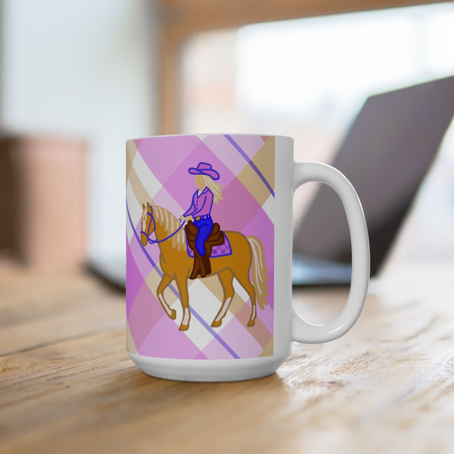 Trail Rider Western Horse Ceramic Coffee Mug | Cowgirl Art | 11oz & 15oz