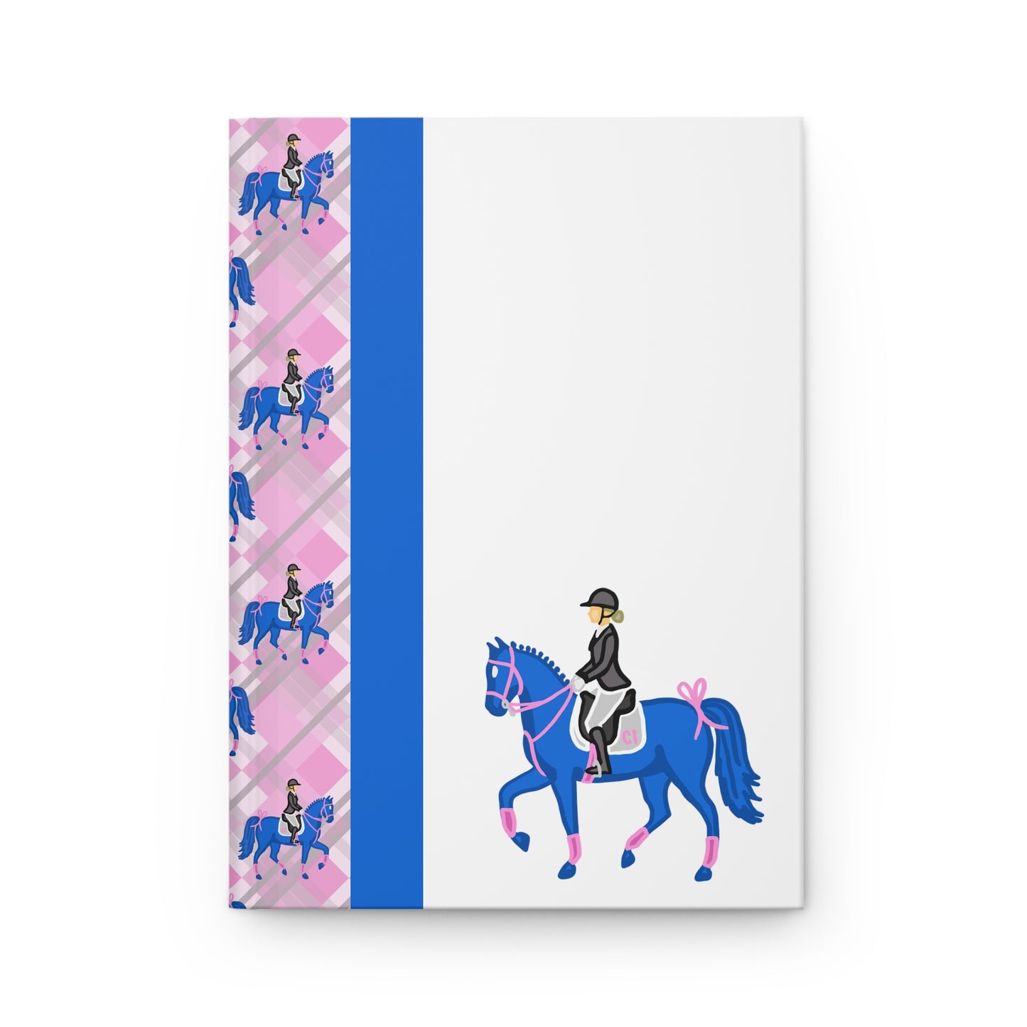 Dressage Horse & Rider Hardcover Journal — Illustrated Equestrian Notebook