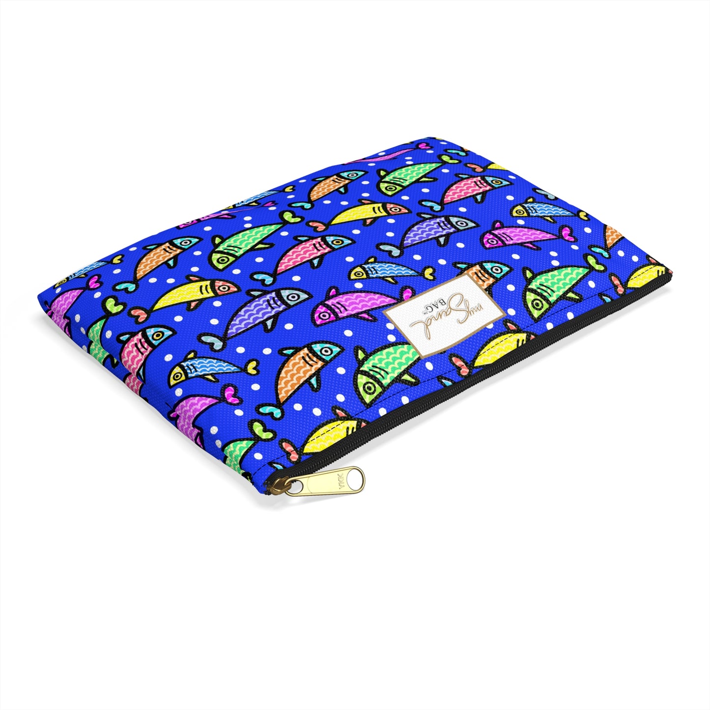 My Sand Bag Essentials Pouch By Happy Fish 2 Zippered Canvas Pouch