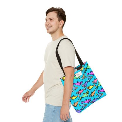 My Sand Bag Happy Fish Tote Reusable Beach Shopping Tote