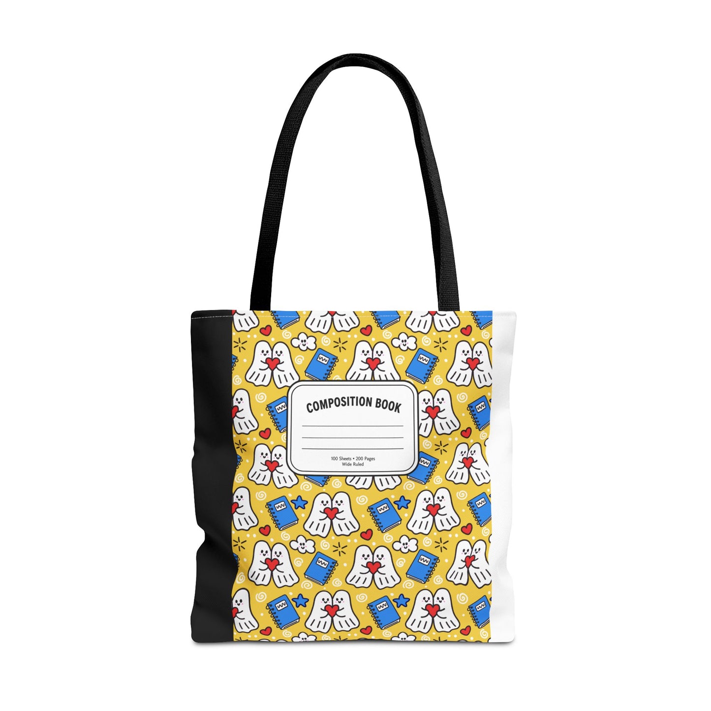 Kawaii Ghost Teacher Tote Bag | School Supplies Book Bag | 3 Sizes