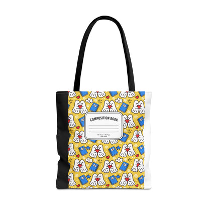 Kawaii Ghost Teacher Tote Bag | School Supplies Book Bag | 3 Sizes