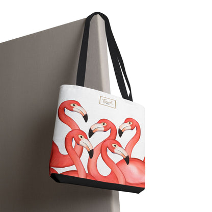 My Sand Bag Flamingos Tote Reusable Shopping Tote Durable Polyester Beach Bag