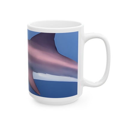 Great White Shark Coffee Mug Ceramic With Bold Ocean Artwork In Vibrant High Definition Color