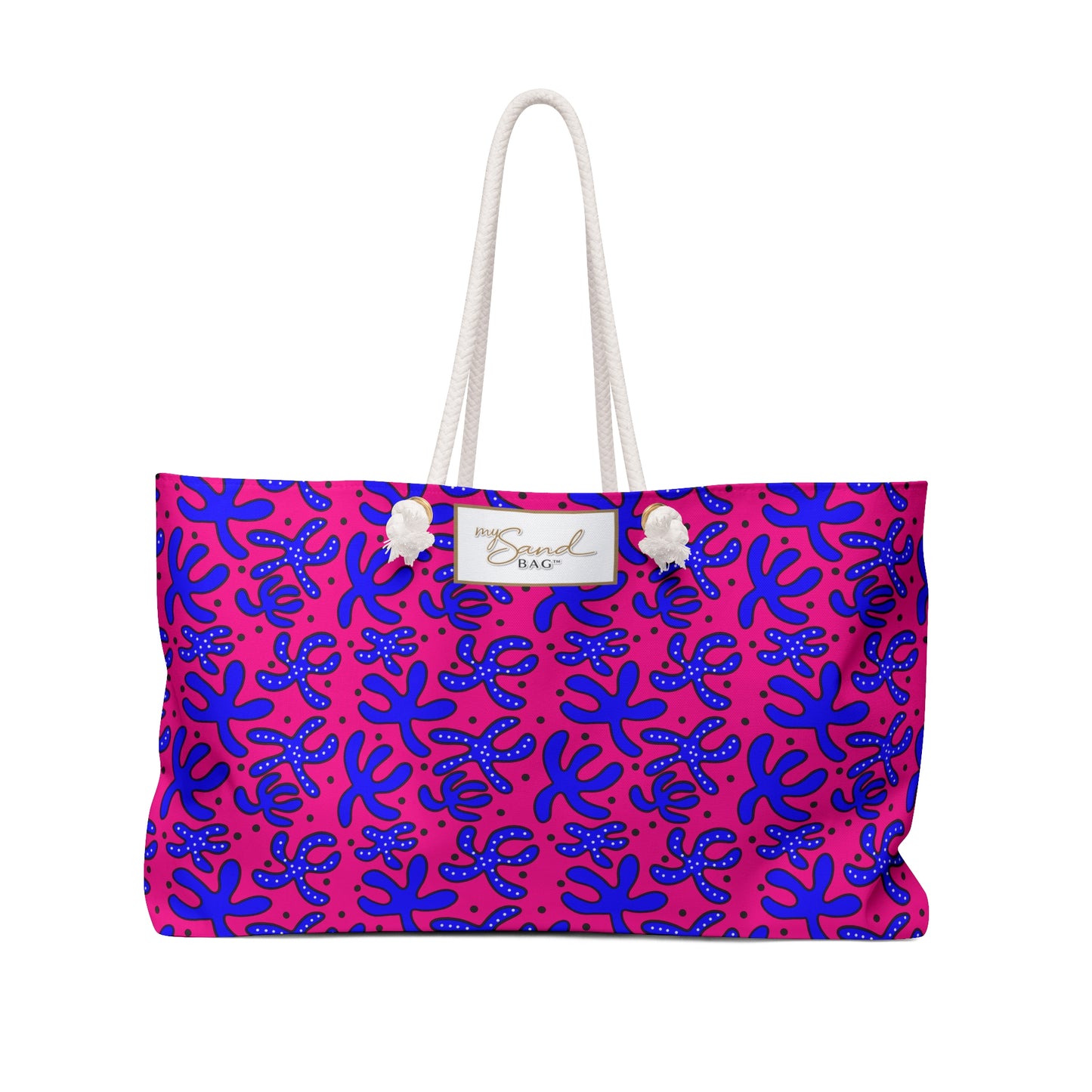 Colorful Hand Drawn Starfish Weekender Bag Beach Tote Nautical Travel Bag