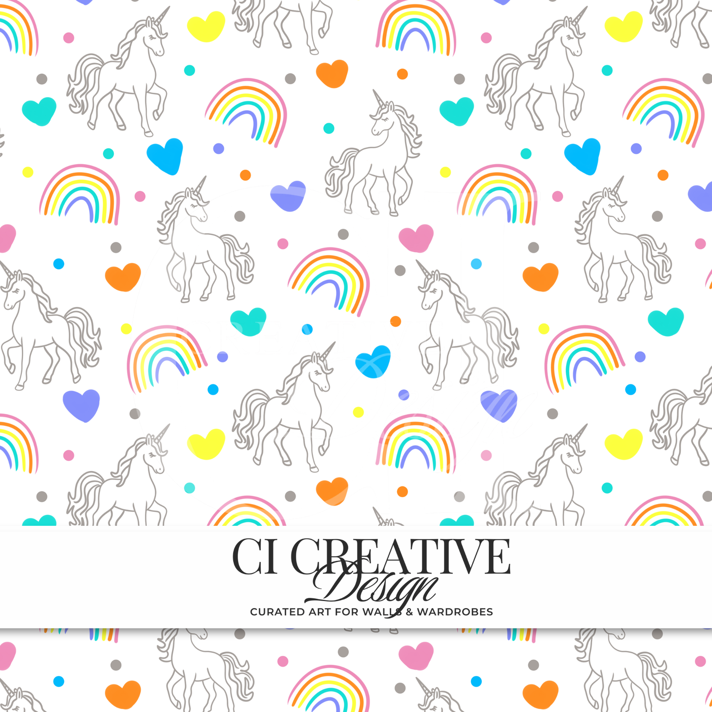 Rainbow Vintage Unicorns